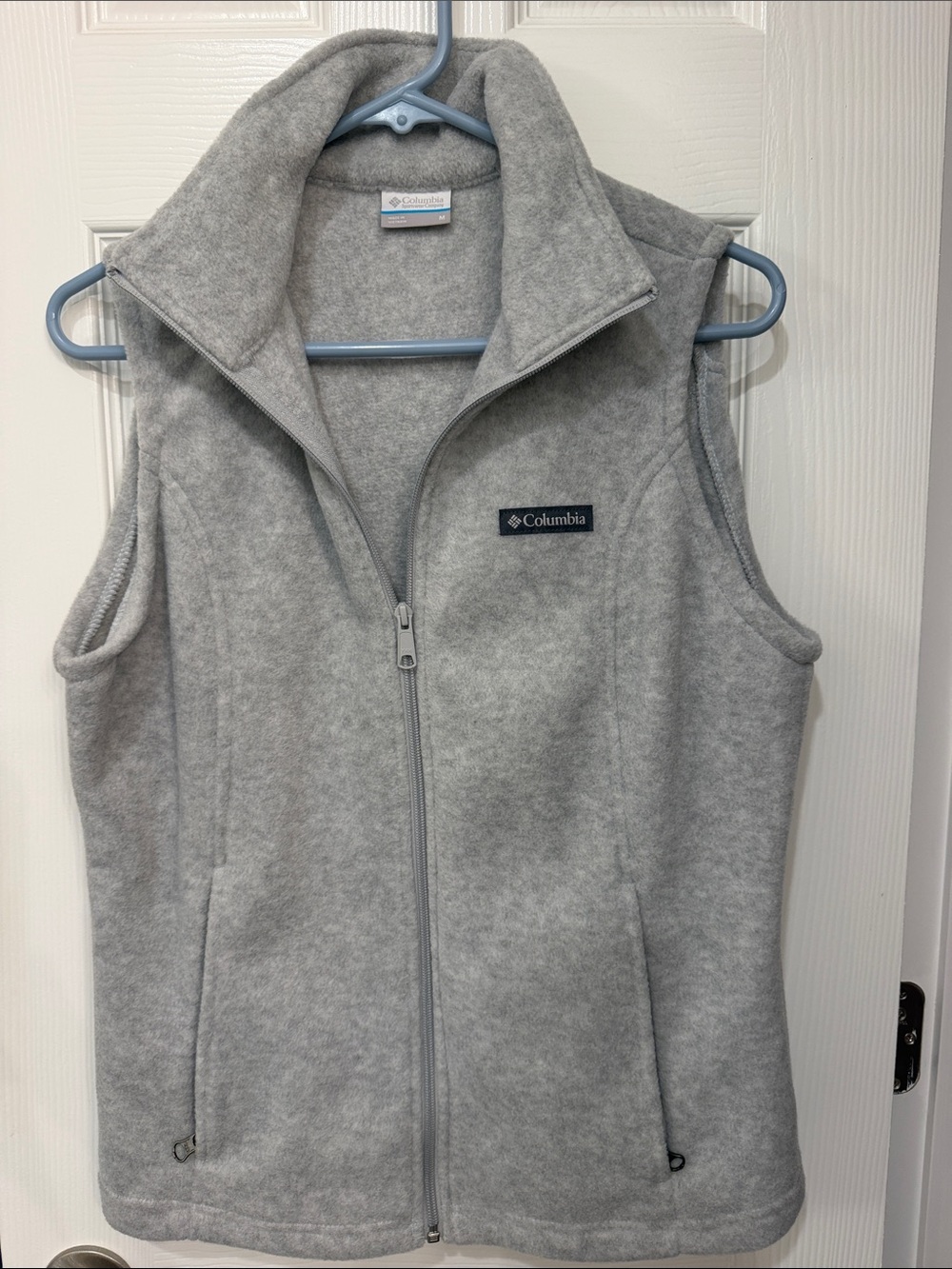 Columbia Light Gray Women's Fleece Vest - Full Zip